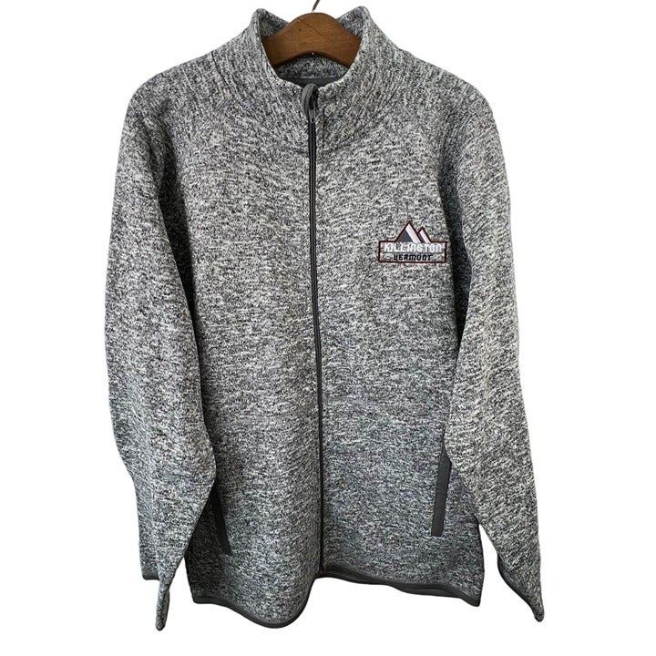 Ouray Sweater Fleece Full Zip Jacket Men's L Killington Vermont Gray Outdoor NEW