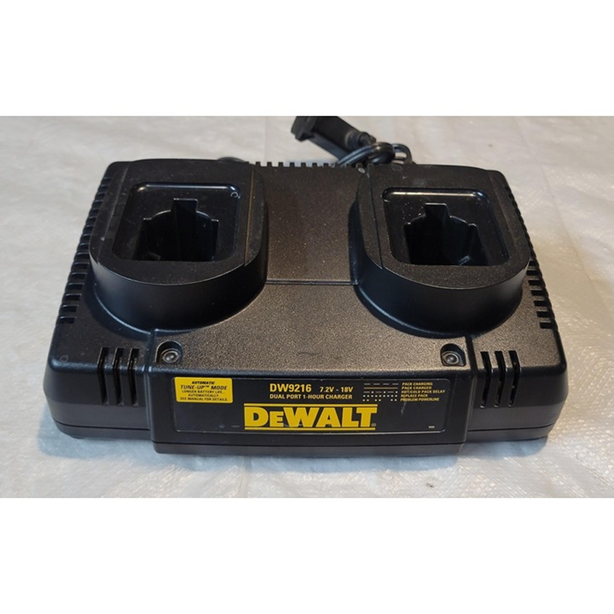 DEWALT DW9216 DUAL PORT 1 Hr. Battery Charger 7.2V - 18V