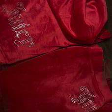 Juicy Couture Red Rhinestone Velour tracksuit