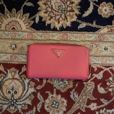 *SOLD*Prada Peonia Leather Zippie Wallet