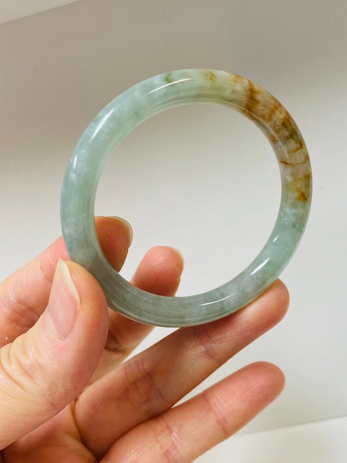Grade A : Burmese jade bangle /46.09mm