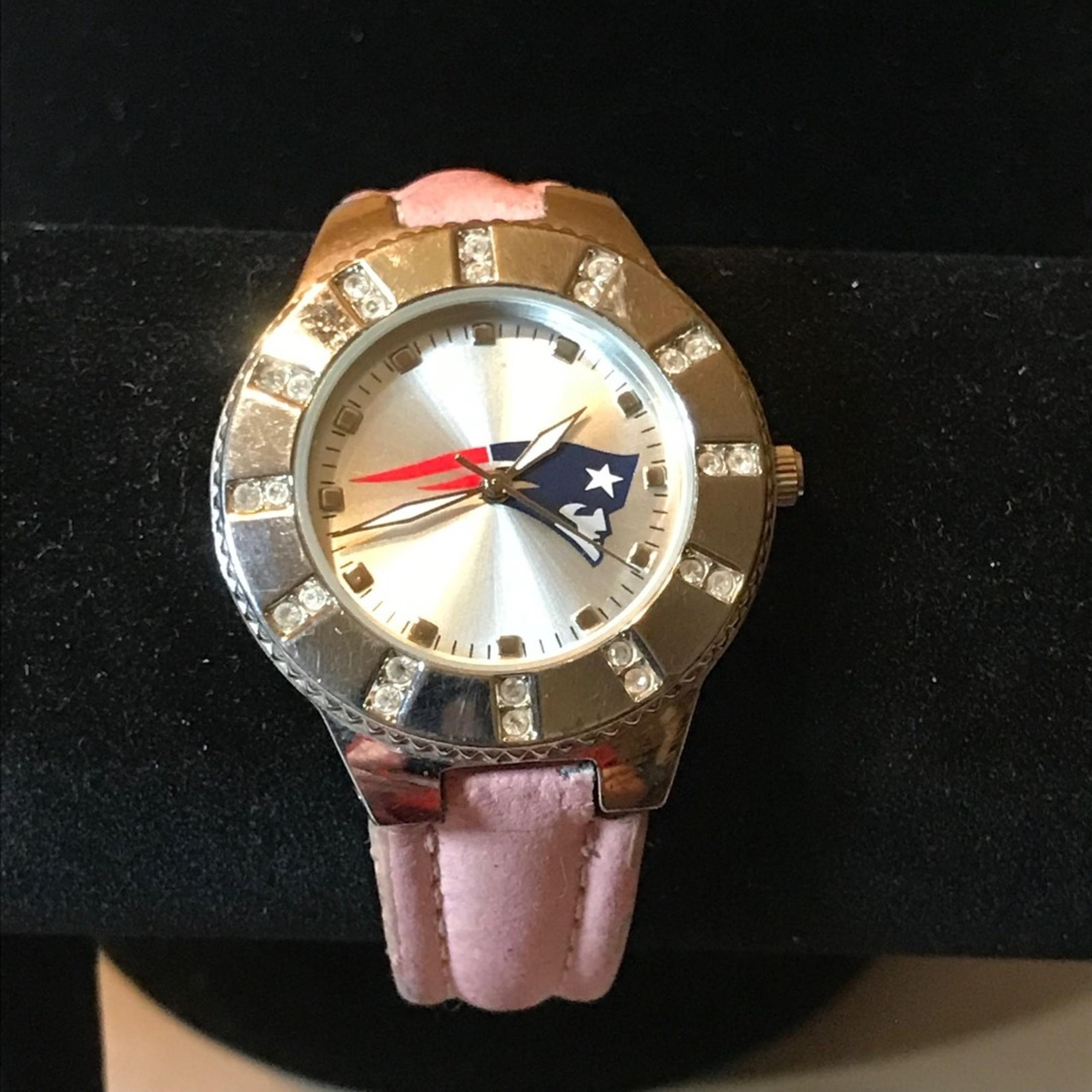 NFL New England Patriots Game Time Pink Wrist Watch