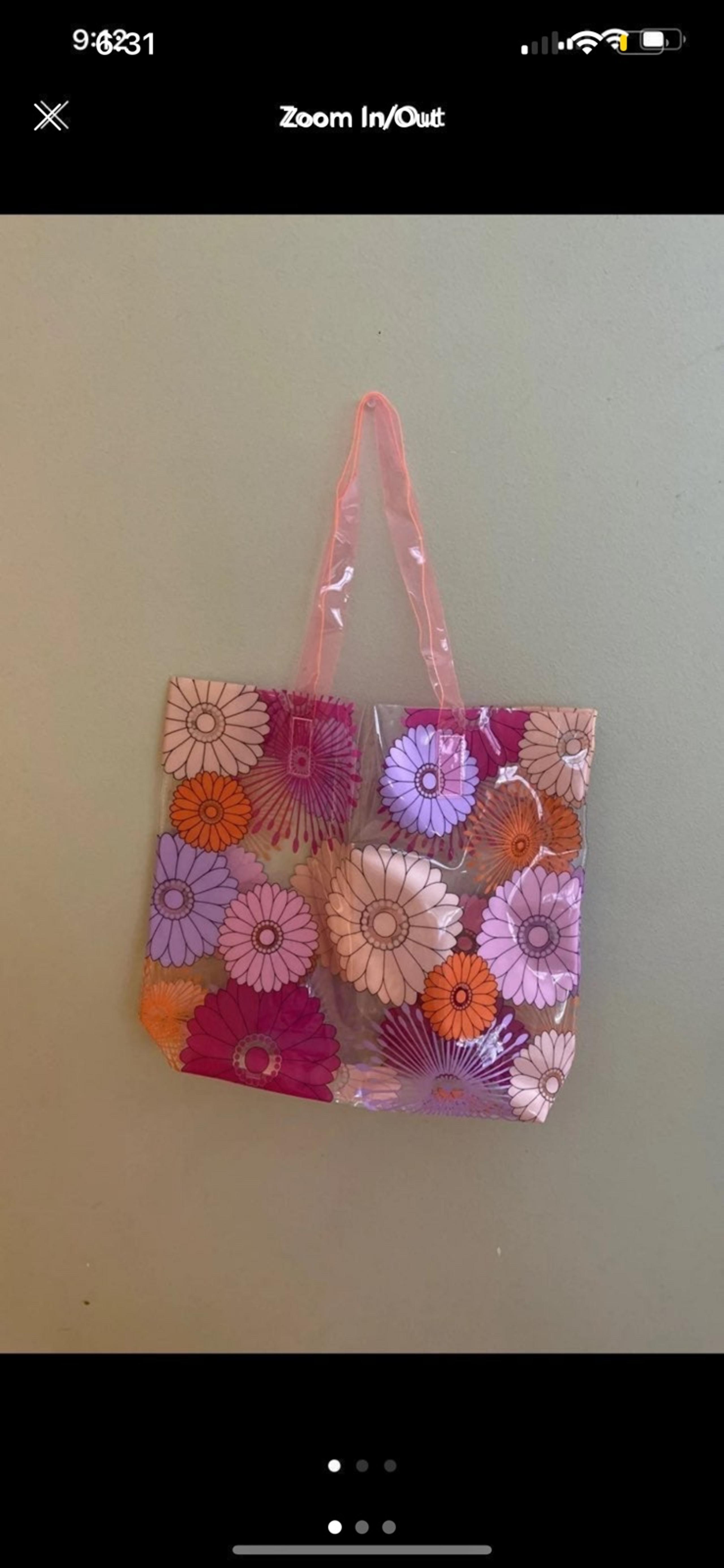 Clinique floral tote