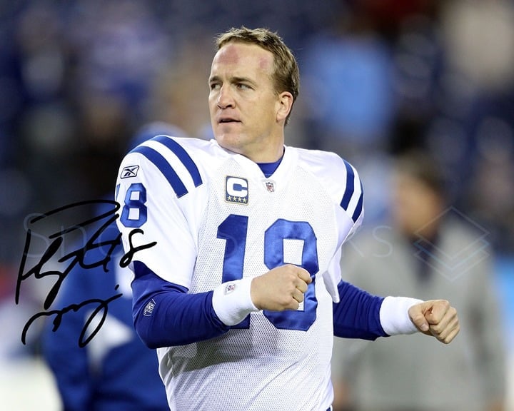 Peyton Manning Signed 16x20 Glossy Auto RP Photo Poster Indianapolis Colts 16