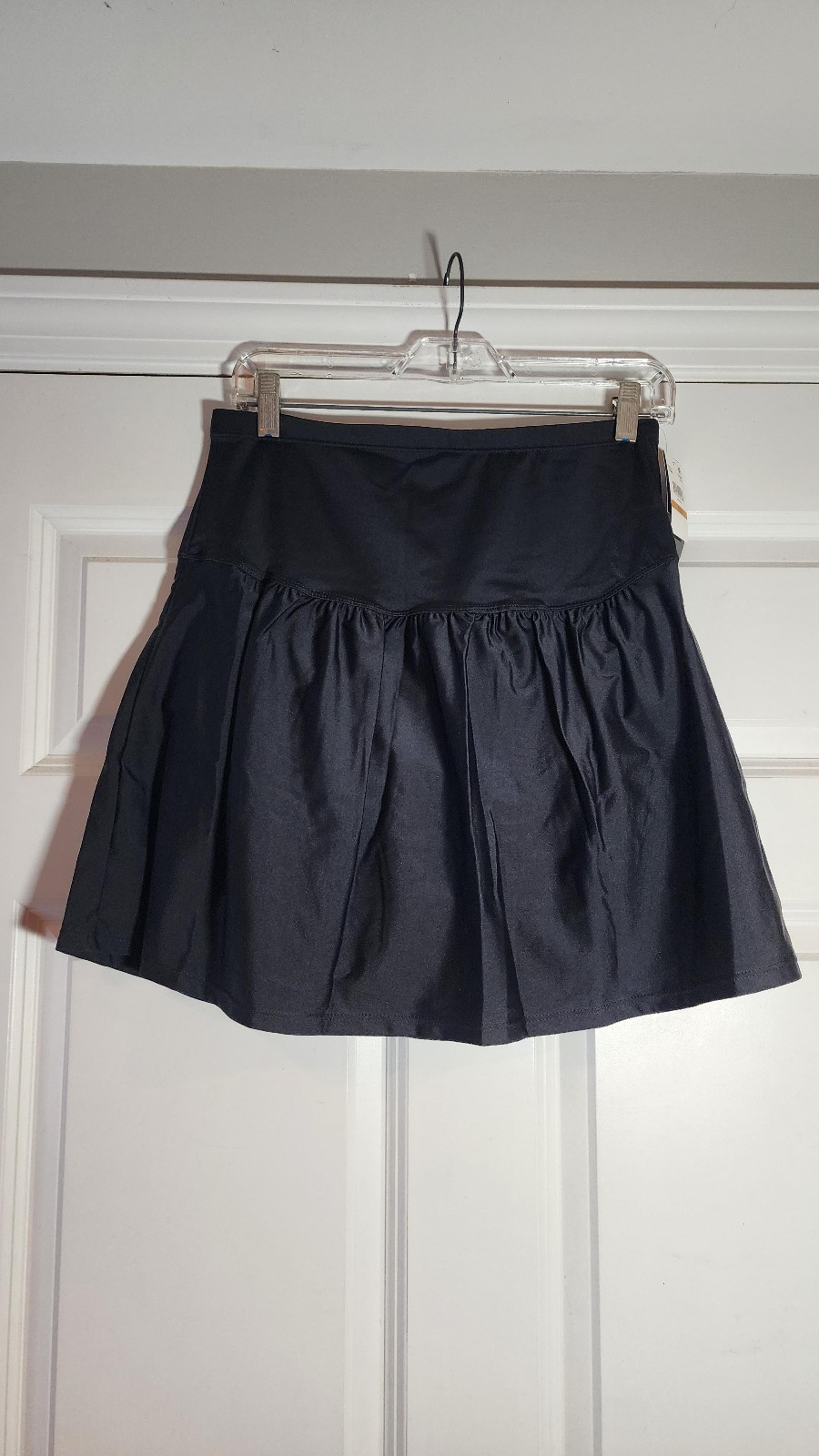 NWT Island Escape Woman Black Tummy Control Thigh Minimizer Swim Skirt 16W