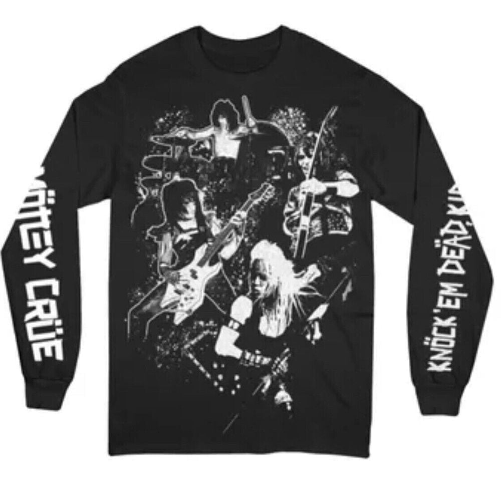 Mötley Crüe Official Tour Merchandise Knöck 'Em Deäd, Kid Long Sleeve T Shirt XL