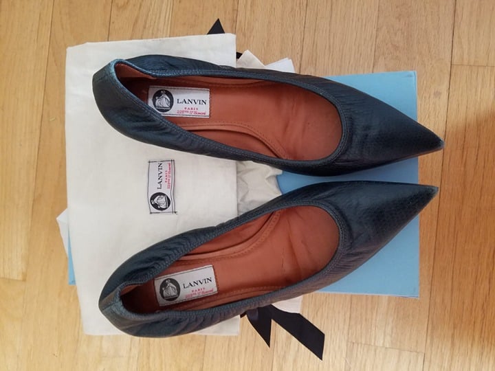 Lanvin Teal Ballerina Flats Size 39