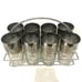 8 MCM Queen's Lusterware glasses with caddy