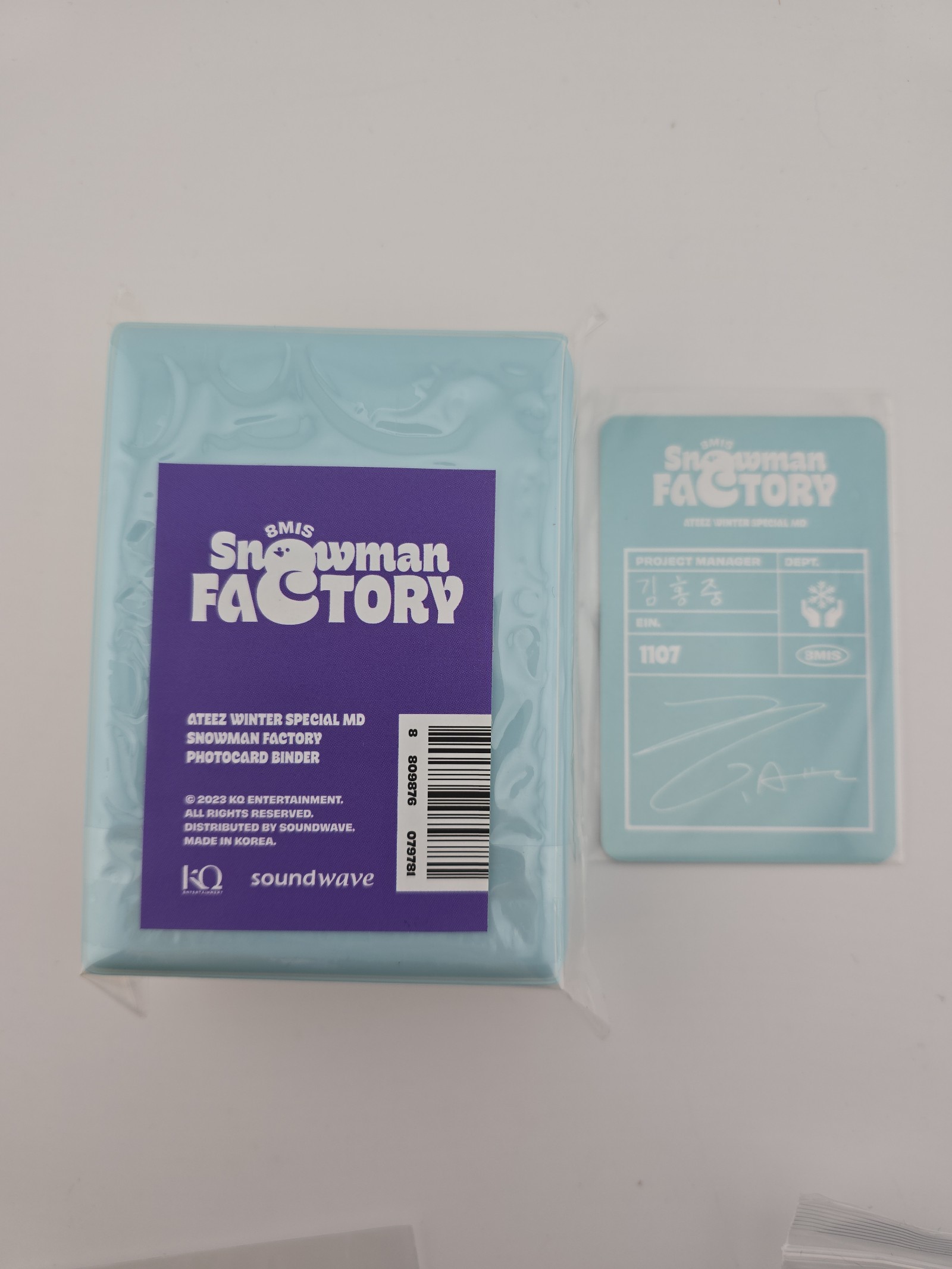 ATEEZ OFFICIAL SNOWMAN FACTORY PHOTOCARD BINDER WITH