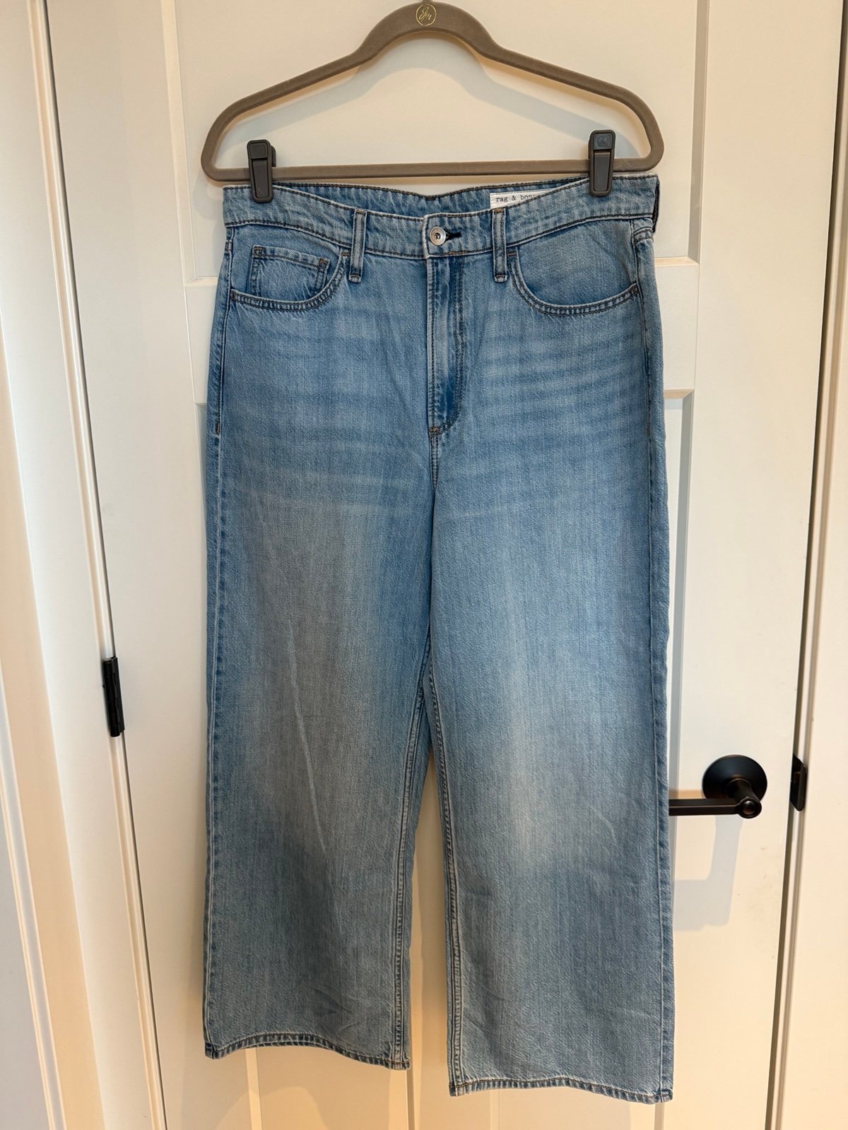 Rag and Bone Lori Crop Wide Leg Jeans