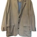 The Territory Ahead Beige Men suit blazer pinstripe blue white lining Size: 44S