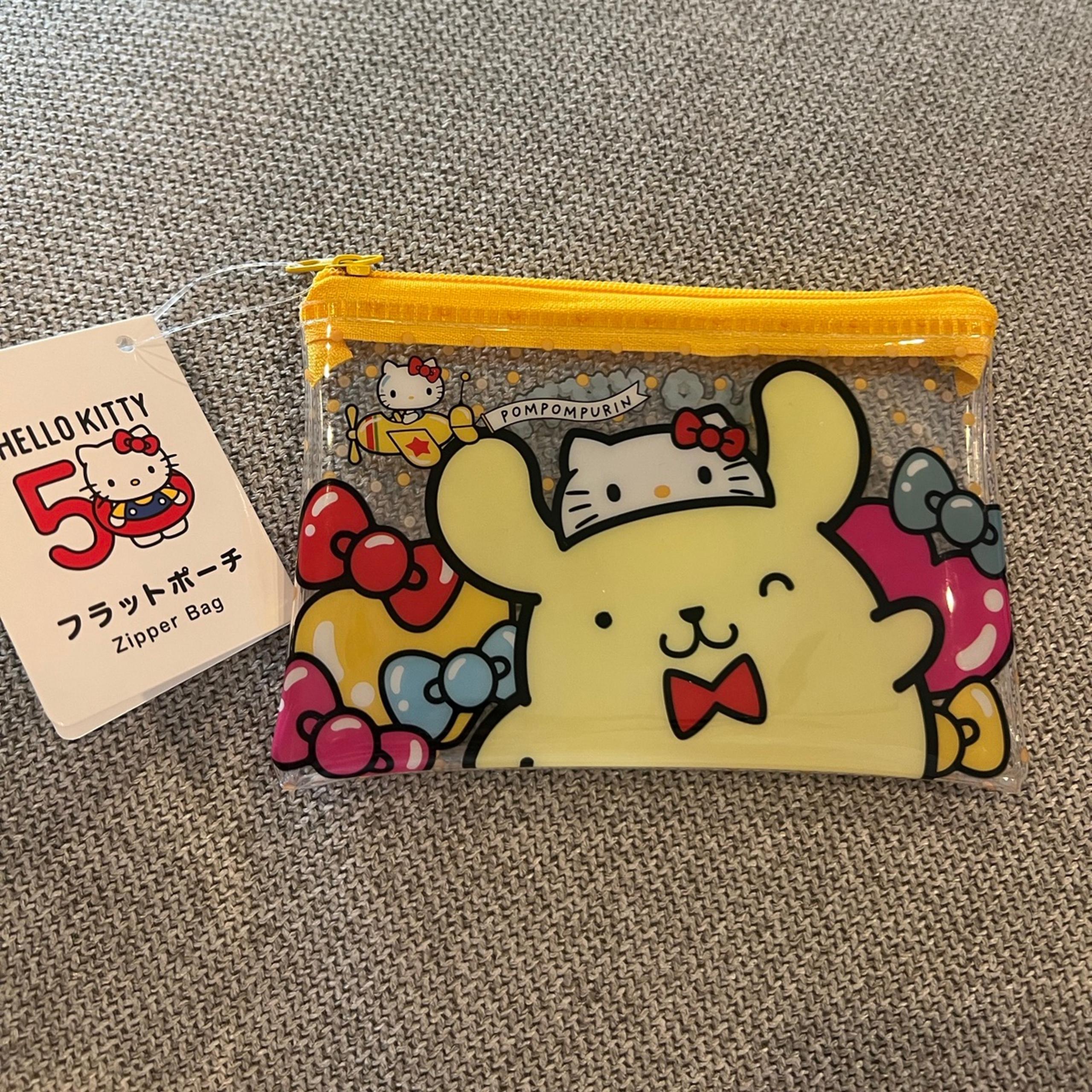 NEW Hello Kitty Pompompurrin Clear zipper wallet pouch