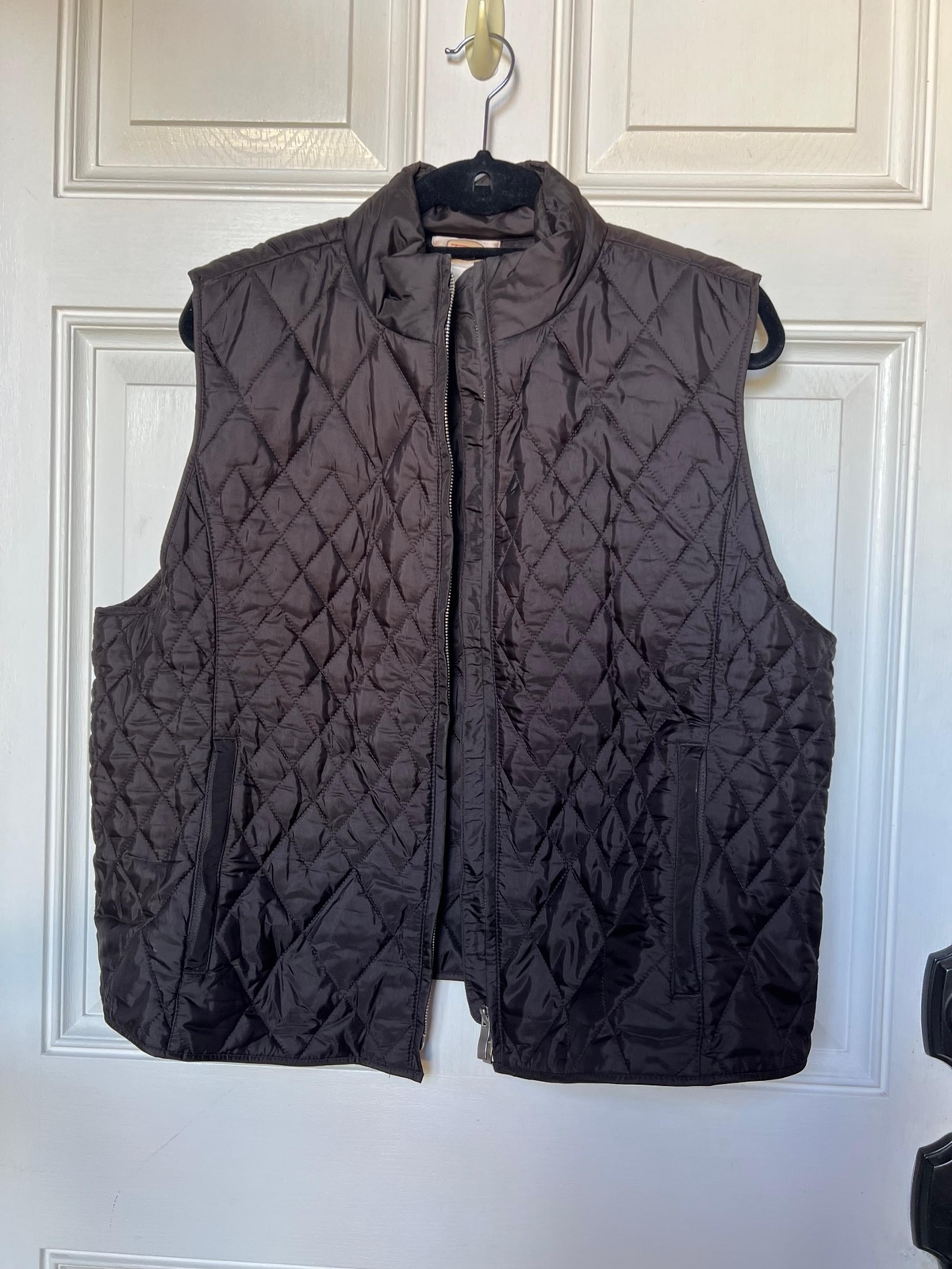Talbots XL chocolate brown puffy vest