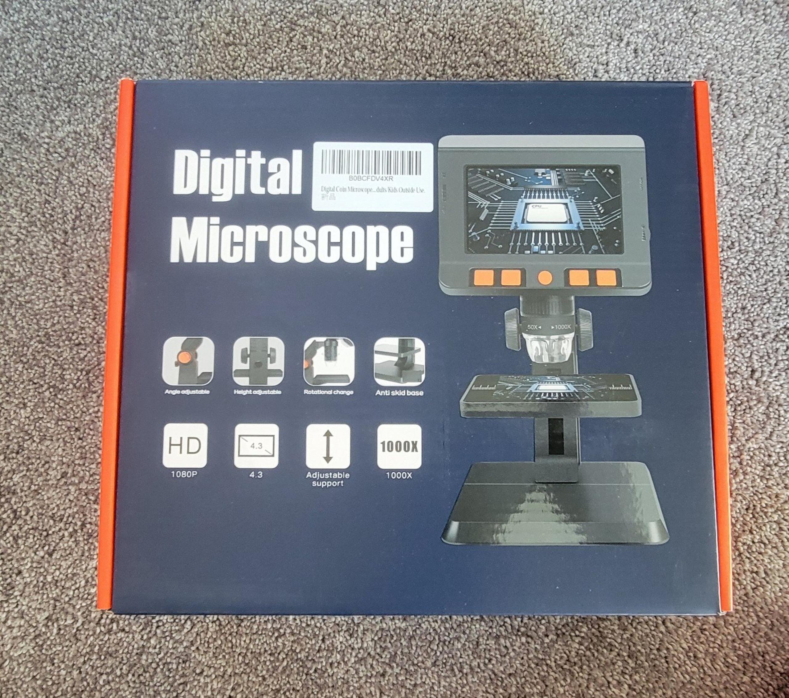 Digital Coin Microscope 4.3 inch Screen Handheld Microscope 1080p LCD Digital