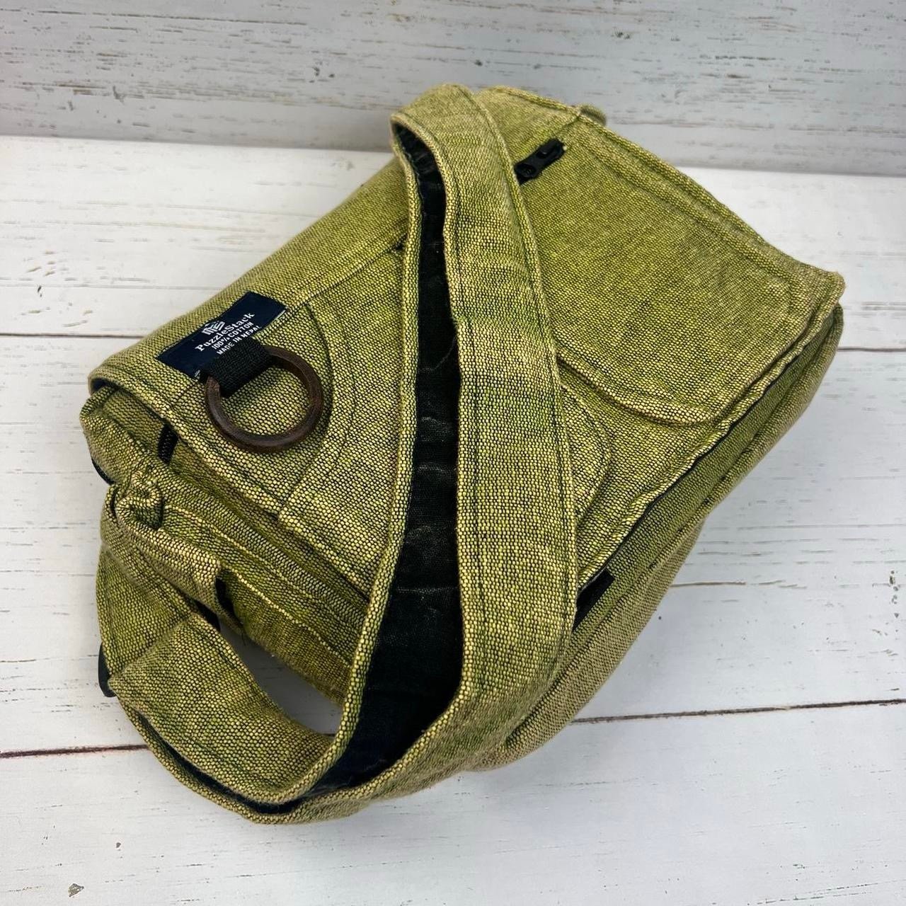 Stonewashed Green Messenger Bag