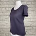 Armani Grey & Purple Striped Stretch Top