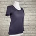 Armani Grey & Purple Striped Stretch Top