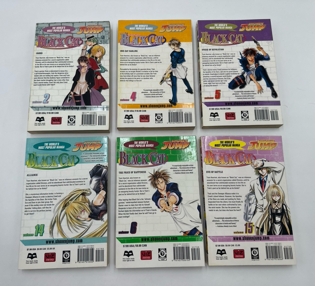 Black Cat English Manga Series Lot Of 11 Kentaro Yabuki
