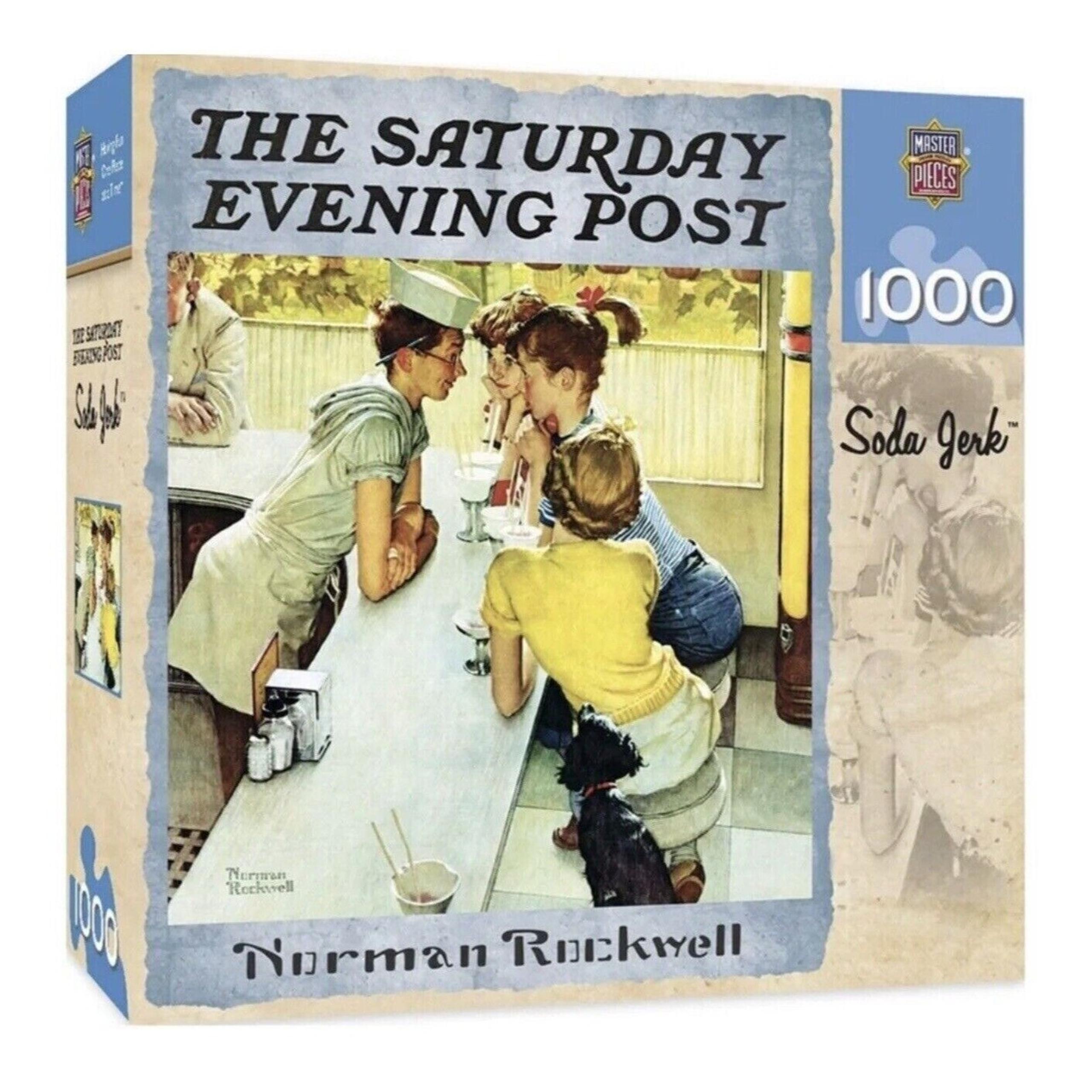 Masterpiece 1000 Piece Jigsaw Puzzle Soda Jerk by Norman Rockwell NEW