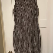 St. John exclusive for Nordstrom size 4 dress black & gold multi color