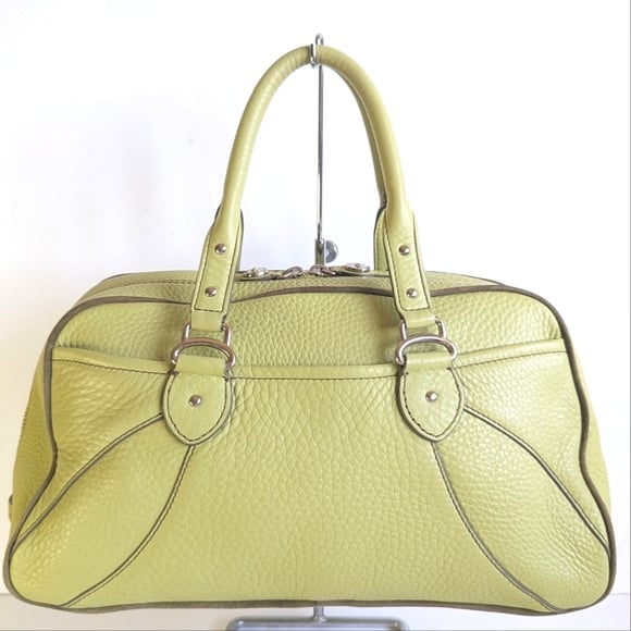 Cole Haan Village Collection Bowler Bag Pistachio Green Pebbled Leather 320