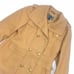 Green Envy Camel Tan Gold Button Thick PeaCoat
