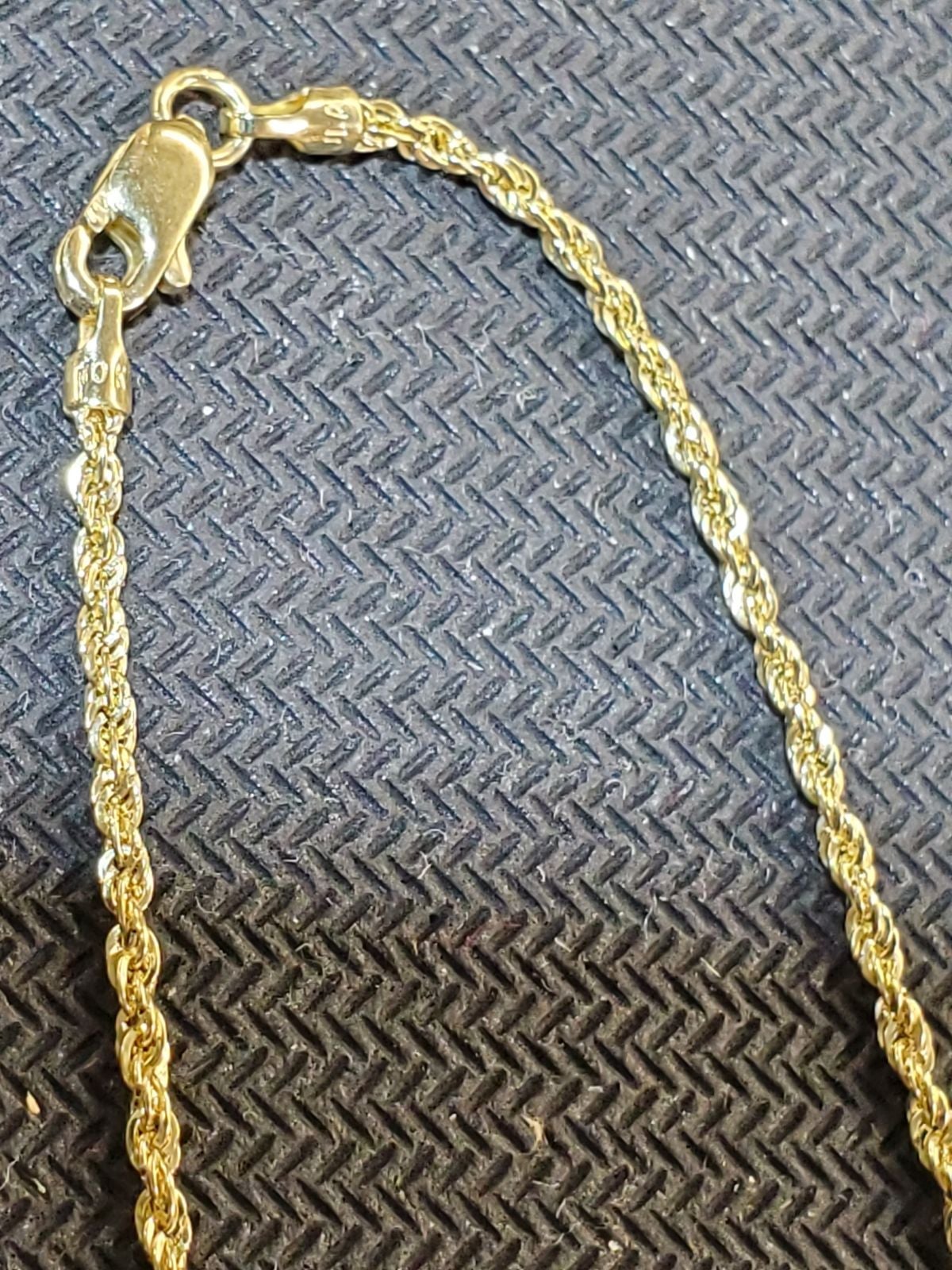 Real gold rope 10kt Necklace,22inch