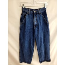 Vintage NAUTICA (25 x 27 ) Jeans Baggy Blue Patch Distressed Cotton Wide Leg