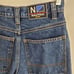 Vintage NAUTICA (25 x 27 ) Jeans Baggy Blue Patch Distressed Cotton Wide Leg