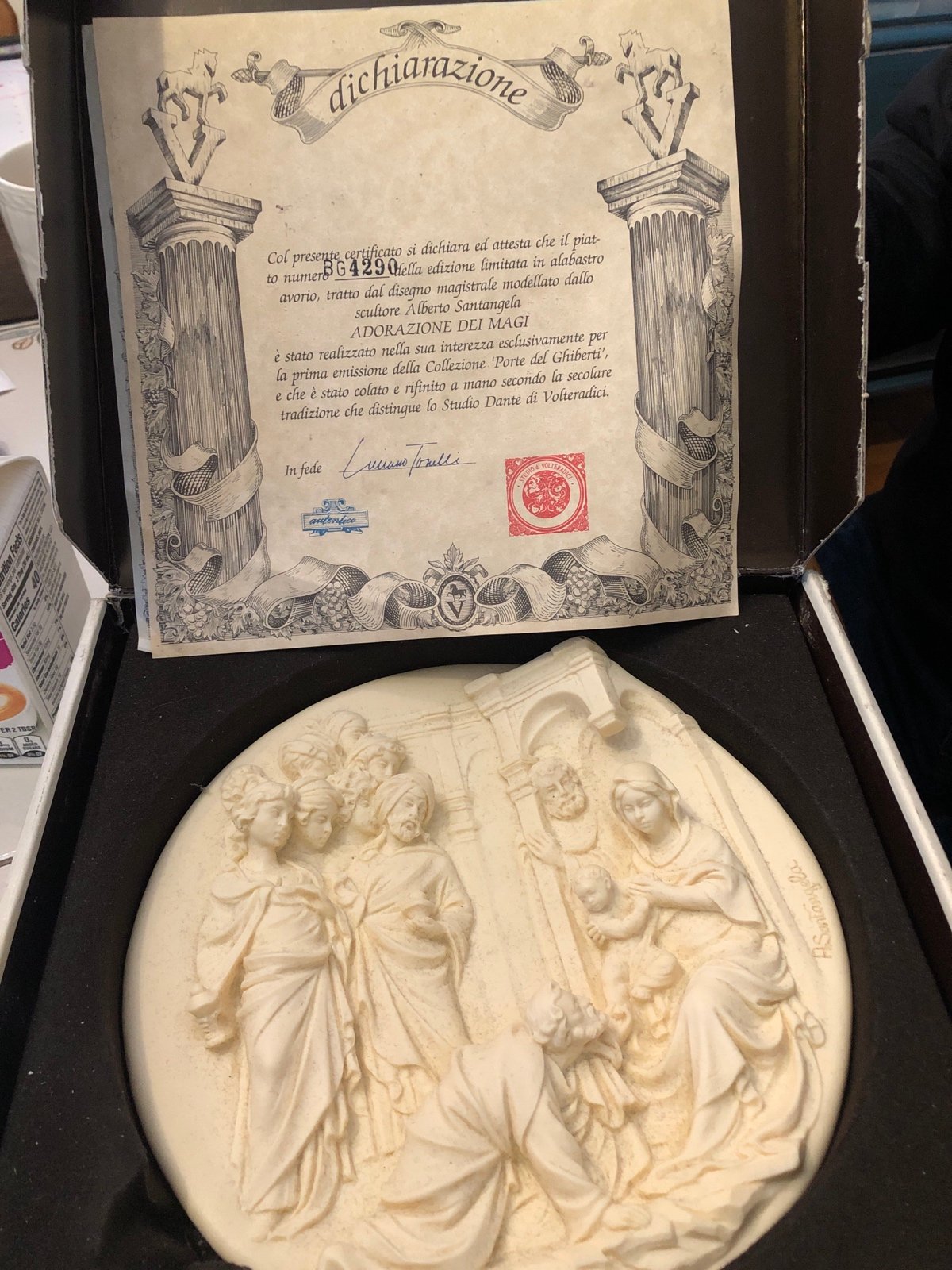 Plate. Adorations dei magi plate