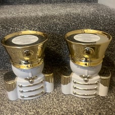 Nutcracker pedestal candle holders
