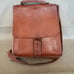 Vintage Tan Leather Messenger Bag
