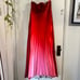 anthropologie NWT maxi ombré red to pink maxi dress