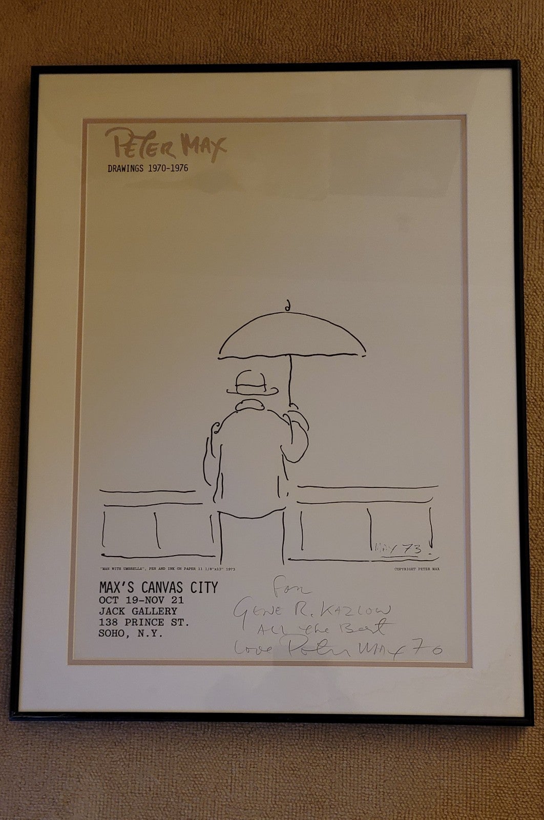 Peter Max ⁶ man with umbrella