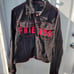 Rare Vlone Red and Black Denim Friends Jacket Size Large
