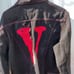 Rare Vlone Red and Black Denim Friends Jacket Size Large