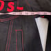 Rare Vlone Red and Black Denim Friends Jacket Size Large