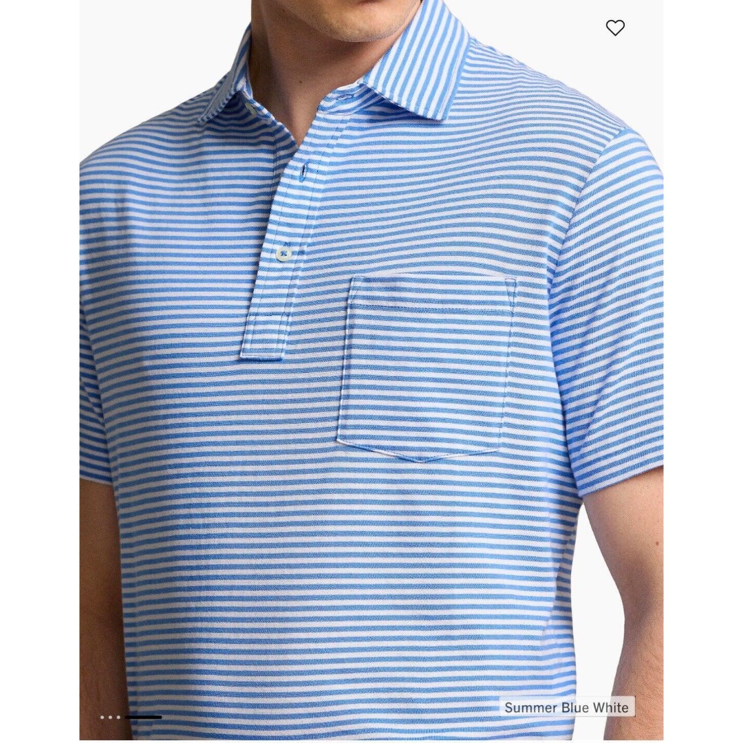 Polo Ralph Lauren Men’s Striped Cotton Short Sleeve Polo Shirt Size Medium New