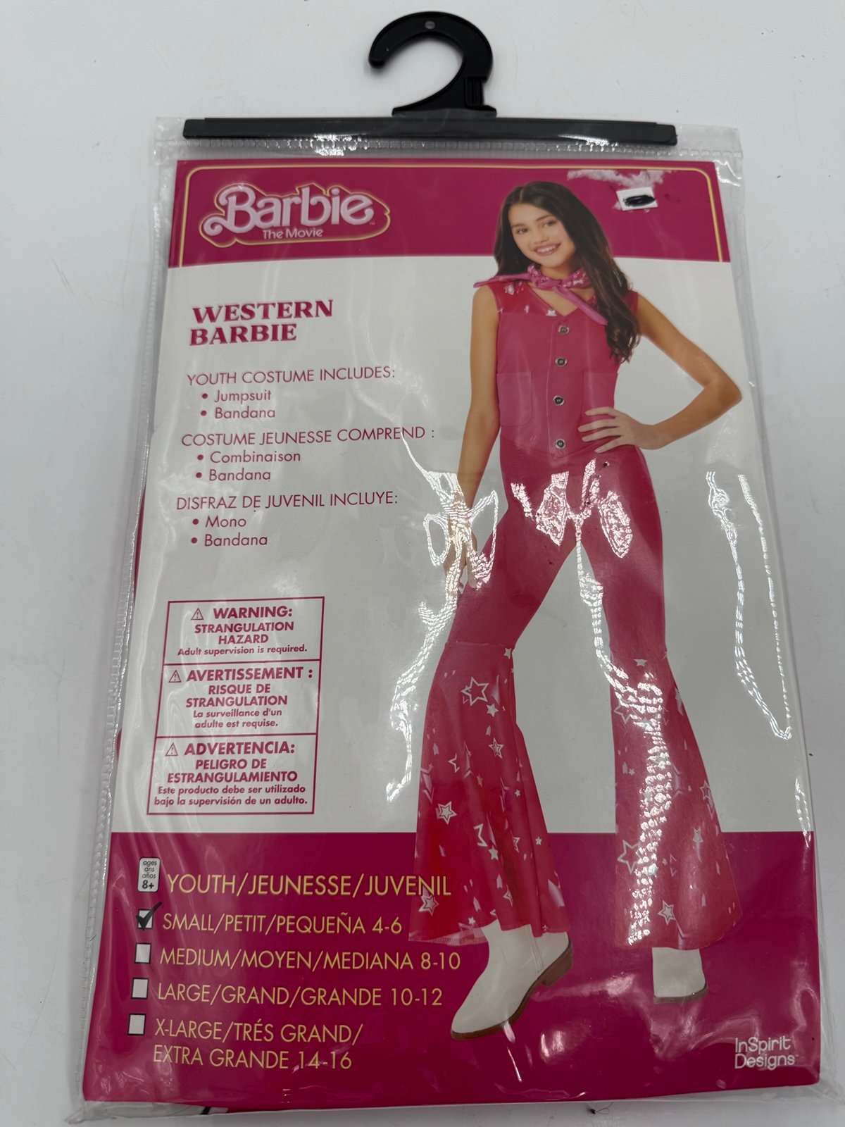 Barbie Movie Western Cowgirl Child Girls Halloween Costume Sz small 4-6