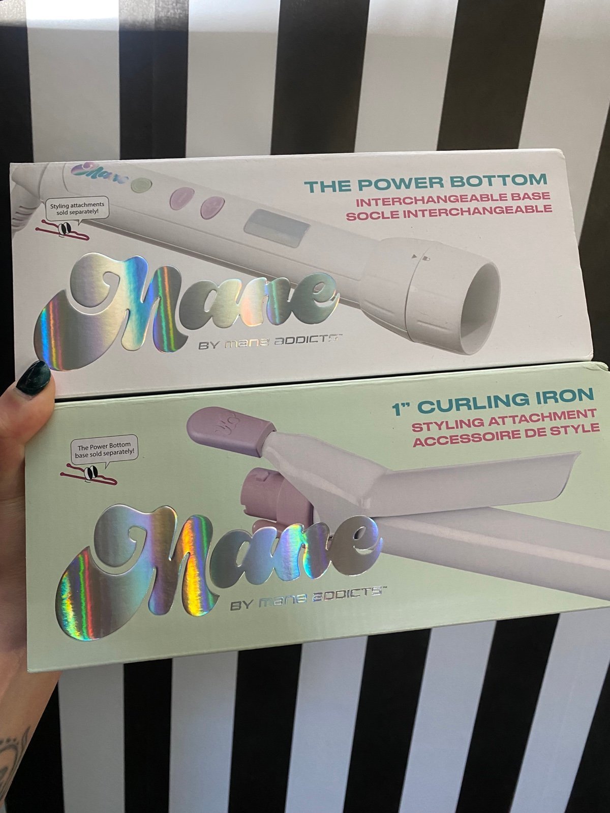 Mane The Power Bottom 1” curling iron bundle