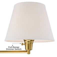 Dimmable Gold Swing-Arm Wall Lamp