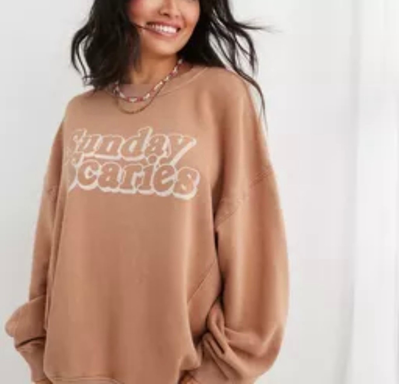 NWT Aerie Sunday Scaries The Chill Crew Oversized Sweatshirt Size Medium