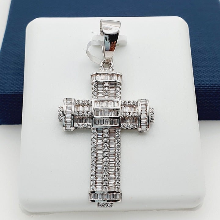 925 Sterling Silver Plated CZ Pendant, EVBRS607
