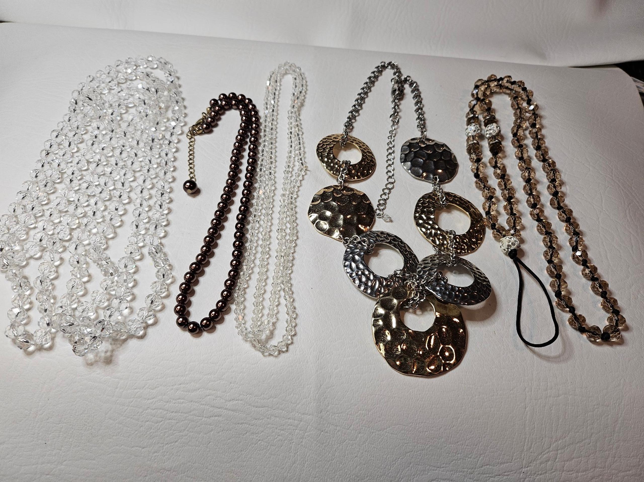 LOT OF 5 COSTUME NECKLACES