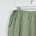 Flax Green Linen Capri Bottoms Size Large