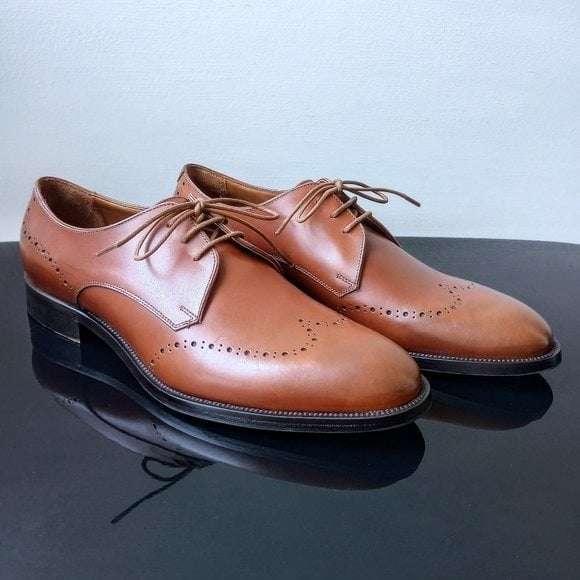 Allen Edmonds Men's Lucca Derby in Amazing Dark Chili Leather & Made in Italy