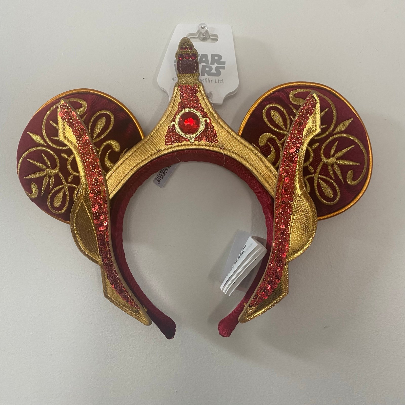 Disney Star Wars Padme Amidala Minnie Ears Headband Phantom Menace 25th NWT