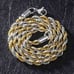 18K Gold Womens Diamond Cut Rope Chain Necklace Two Tone Silver Jewelry 20 18 K