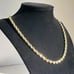 18K Gold Womens Diamond Cut Rope Chain Necklace Two Tone Silver Jewelry 20 18 K