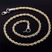 18K Gold Womens Diamond Cut Rope Chain Necklace Two Tone Silver Jewelry 20 18 K